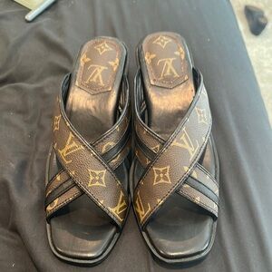 Louis Vuitton Black and Brown Heels